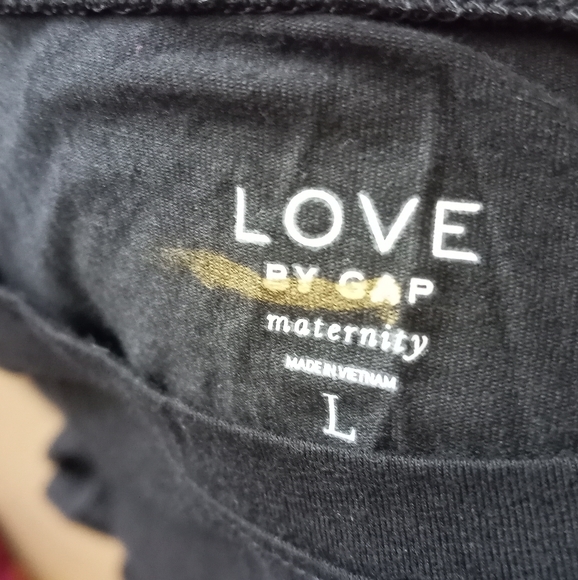 GAP MATERNITY BLACK STRETCH SHORT SLEEVE TUNIC top SZ. L, NWT - Picture 6 of 6